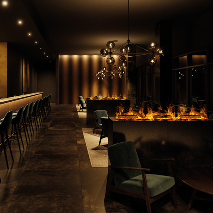 Electric fire eSENSE Single in the bar