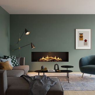 VISIO 160 gas front unit The VISIO 160 F gas fireplace is a front fireplace with a perfect view of the fire and a cozy living room.