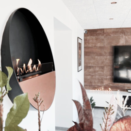 Tokyo bioethanol fireplaces in copper in the living room