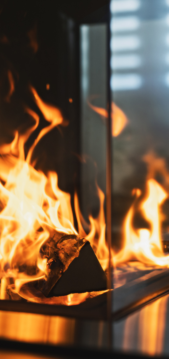 VISIO UNIQ Der Holz-Kaminofen VISIO UNIQ bietet  einwandfreie Feuersicht.